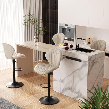 Swivel Bar Stools – High Back, Quick Assembly Set of 2