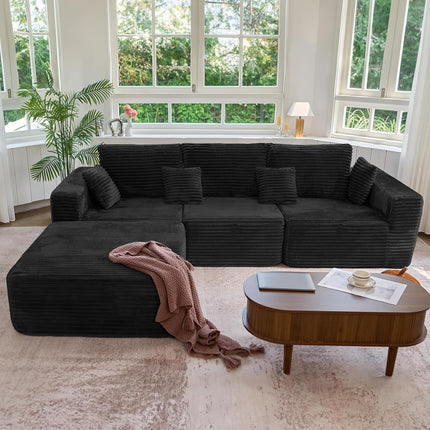 113" Modular Sectional Sofa Convertible L-Shaped Cloud Couches