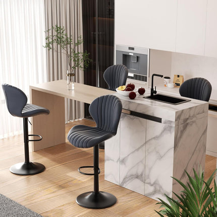 Swivel Bar Stools – High Back, Quick Assembly Set of 2