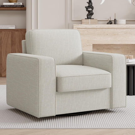 360° Swivel Accent Chair – Mid-Century 36” Wide FSC-Certified
