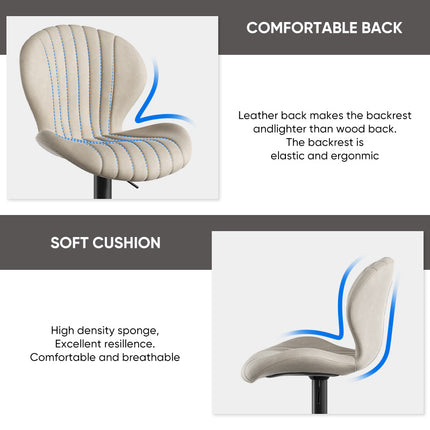 Swivel Bar Stools – High Back, Quick Assembly Set of 2
