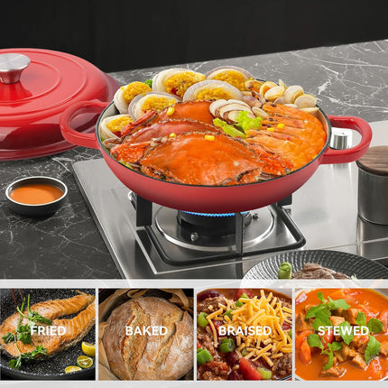 3 Quart Enameled Cast Iron Dutch Oven