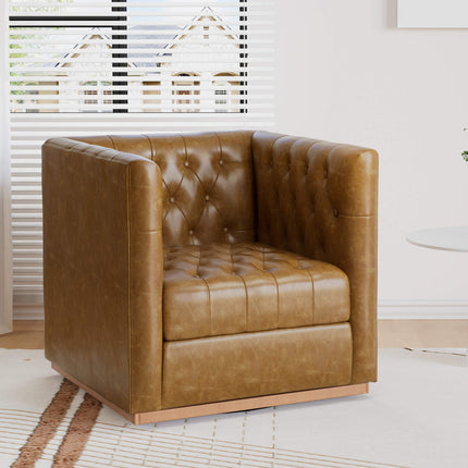 PU Leather 360 Swivel Accent Chair Set of 2