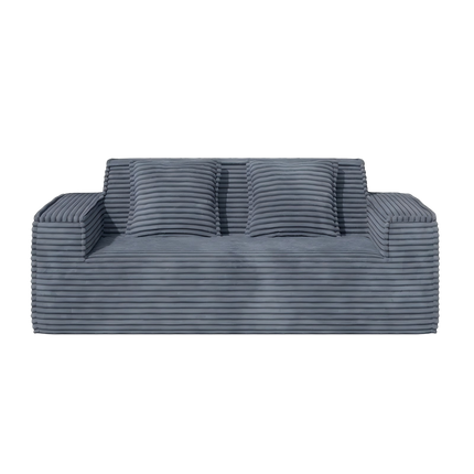 75” Cloud Corduroy Loveseat No Assembly Deep Seat Sofa