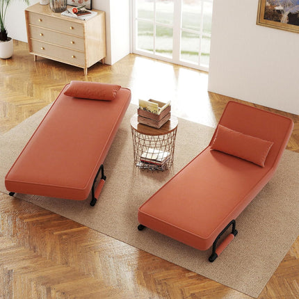 4-in-1 Folding Sofa Bed – Adjustable 150kg Capacity Metal Frame