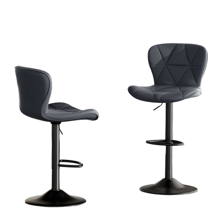 Adjustable Swivel Bar Stools Faux Leather Counter Height Set of 4