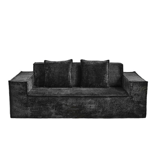 77” Chenille Cloud Loveseat  No Assembly with 2 Pillows