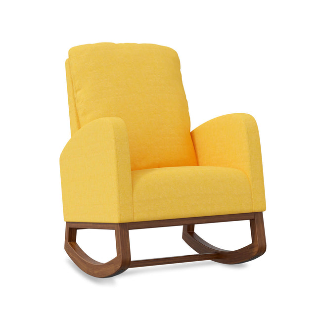 Rocking Accent Chair – Wooden Legs for Nursery & Living Room