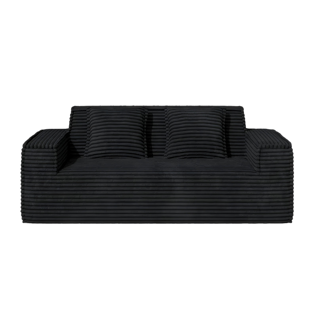 75” Cloud Corduroy Loveseat No Assembly Deep Seat Sofa
