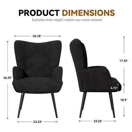 Mid Century Modern Velvet Accent Chair