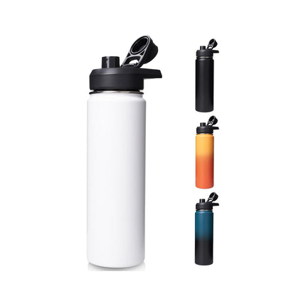 24oz Stainless Steel Insulated Water Bottle Wide Mouth with Handle