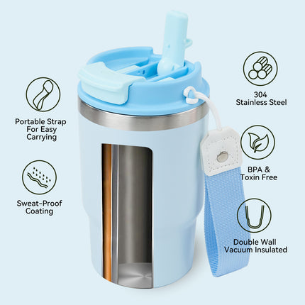 16oz Stainless Steel Vacuum Coffee Tumbler Leak-Proof with Lid