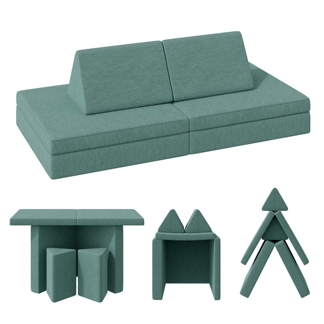 4-Piece Modular Kids Sofa – Removable Cover Convertible Foam Cushions