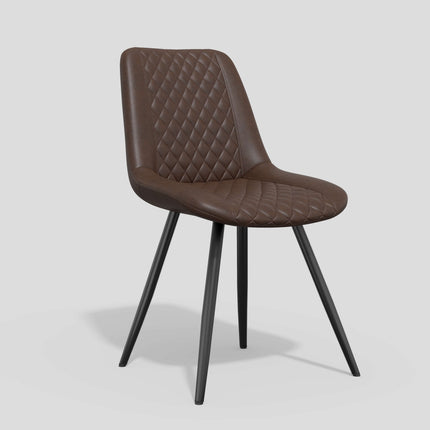 Armless PU Leather Dining Chairs Set of 2