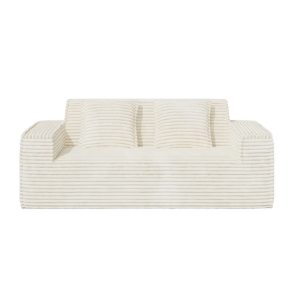 75” Cloud Corduroy Loveseat No Assembly Deep Seat Sofa